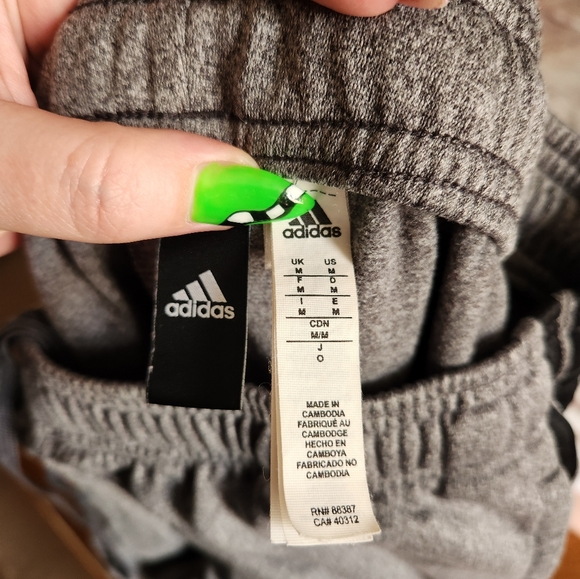 Men's Adidas Gray Track Suit Two Piece Set Jacket & Pants Top (S) Bottom (M) - Picture 12 of 15